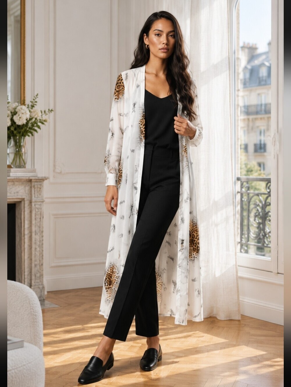 Animal Print Sheer Cover Up Size Medium